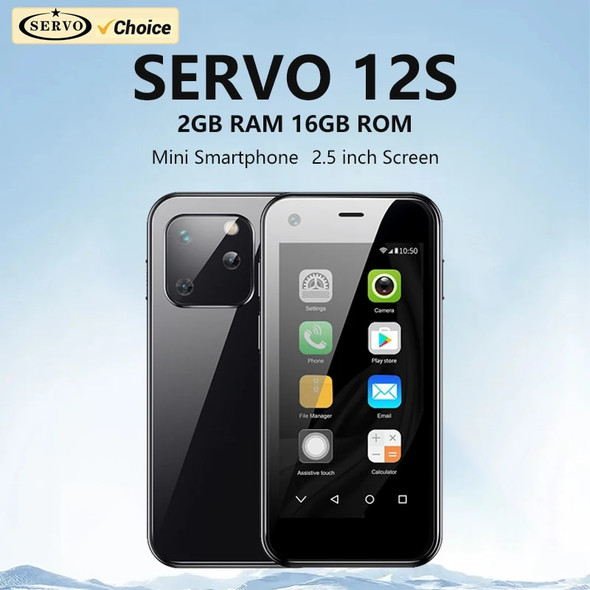 SERVO 12S Mini Smartphone 2.5" Small Screen Android 3G WCDMA Cellular Network Camera GPS WIFI Bluetooth Mobile Phone Google Play