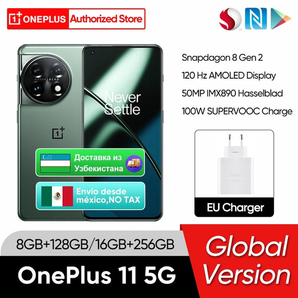 Unlocked Neto OnePlus 11 5G Global Rom 16GB 256GB Snapdragon 8 Gen 2 6.7" 120Hz AMOLED Display 100W SUPERVOOC Charge 5000mAh