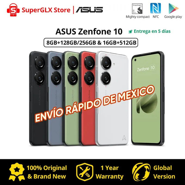 Global Version ASUS Zenfone 10 5G Snapdragon 8 Gen 2 5.9" 144Hz AMOLED Screen 30W Fast Charging 50MP Dual Cameras Zenfone 10z