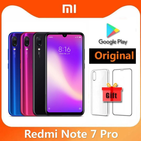 Original Xiaomi Redmi Note 7 PRO Smartphone 6GB 128GB Snapdragon 660AIE Android Mobile Phone 48.0MP+5.0MP Rear Camera cellphone
