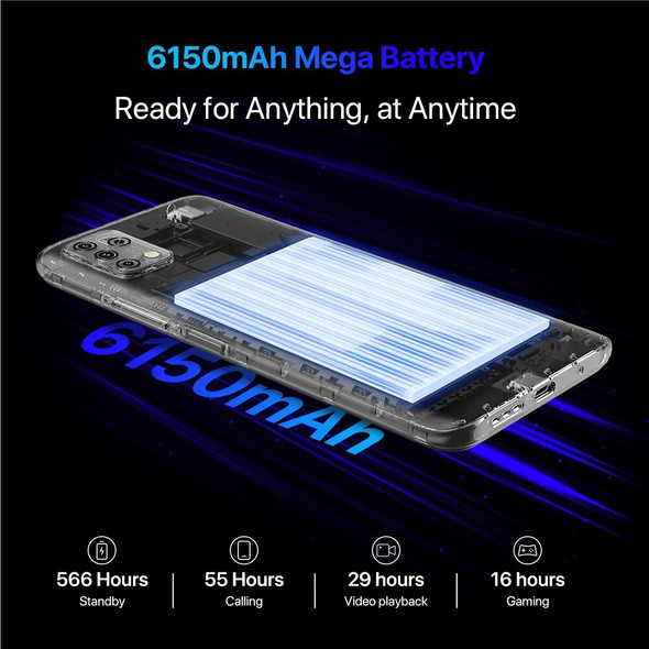 UMIDIGI Power 5S Global Version Smartphone 4GB 64GB 6.53"HD+ Display 16MP Triple Camera 6150mAh Battery Mobile Phone