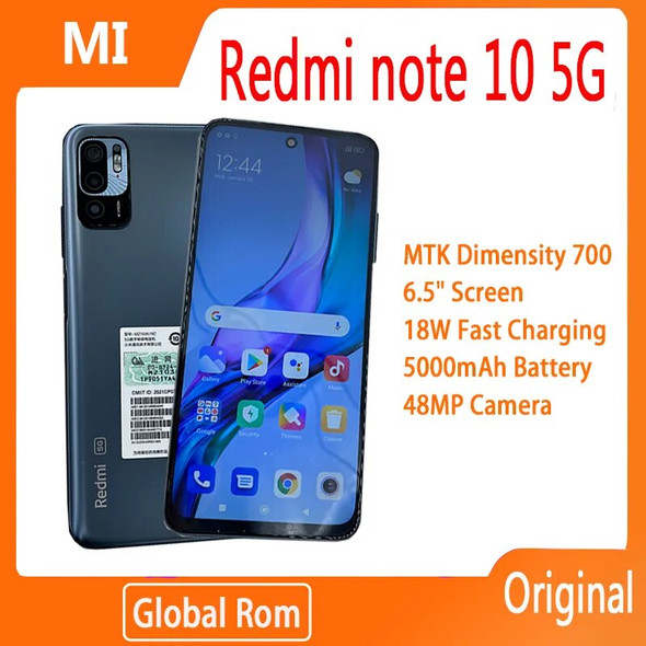 Xiaomi Redmi Note 10 5G MTK Dimensity 700 Octa Core 128GB/256GB 6.5" Screen 18W Fast Charging 5000mAh