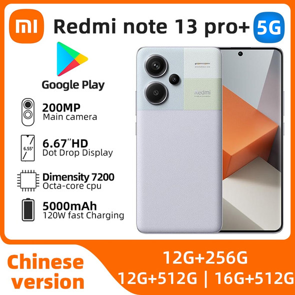 xiaomi redmi note 13pro+ Android 5G Unlocked 6.67 inch 12GB RAM 256G ROM All Colours in Good Condition Original used phone