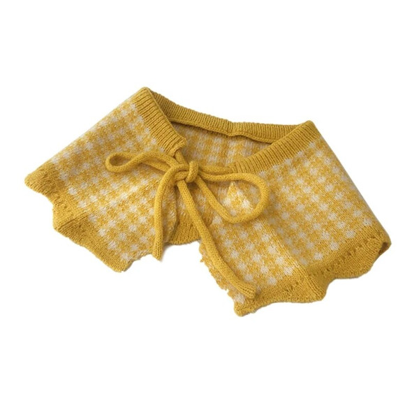 Knitted Kids Scarf Baby Shawl Collar Neckwear for Girls Plaid Scarves Autumn Winter Children Lattice Neckerchief Dropshipping