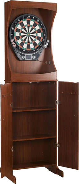 Solid Wood Dartboard Cabinet \u2013 Solid Poplar with Dark Cherry Finish Solid Wood Dartboard Cabinet \u2013 Solid Poplar with Dark Cherry Finish
