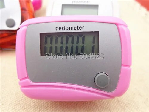 wholesale 200pcs Pocket LCD Pedometer Mini Single Function Pedometer Step Counter LCD Run Step Pedometer Digital Walking Counter