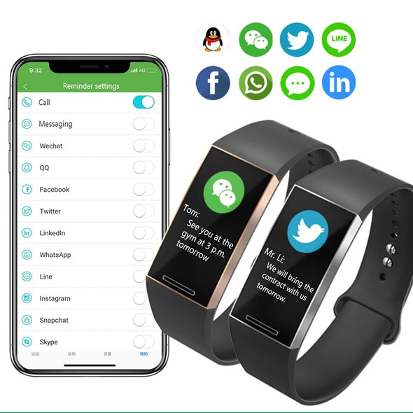 ONEMIX All Compatible Smart Bracelet Waterproof Accurate Step Counting Sports Pedometer Wireless Bluetooth Link Fitness Watch