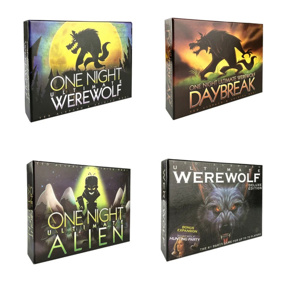 One Night Ultimate Werewolf Cards Collection Board Game Alien Super Villains Edition Deck For Party Playing