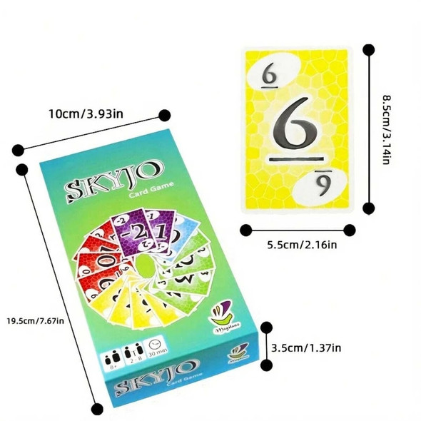 1pc “Skyjo Card Game" Family Gathering Game Card,Holiday Fun Card Game,Party Board Games