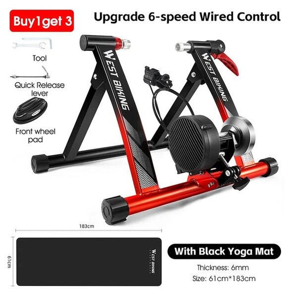 WEST BIKING Indoor Cycling Trainer Home Exercise Training 6 Speed Magnetic Resistance Bicycle Rollers MTB Road Bike Trainers