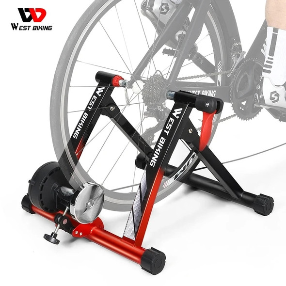 WEST BIKING Indoor Exercise Bike Trainer 6 Speed Magnetic Resistance Cycling Trainer Road MTB Bicycle Trainers Home Training