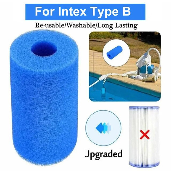 For Intex Type I/II/SI/H/A/B Washable Swimming Pool Filter Sponge Reusable Foam Cleaner Tub Filter Cartridge Garden Accessories