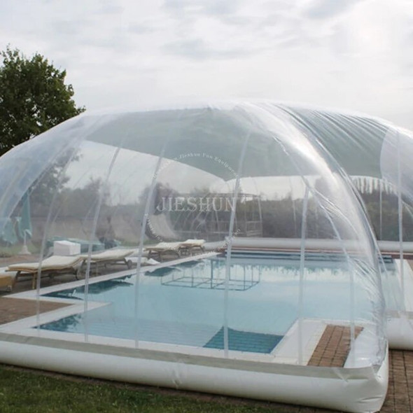 Factory price cheap customized Pool Cover Transparent Air Inflatable Swimming Pool Dome Tent Accessories