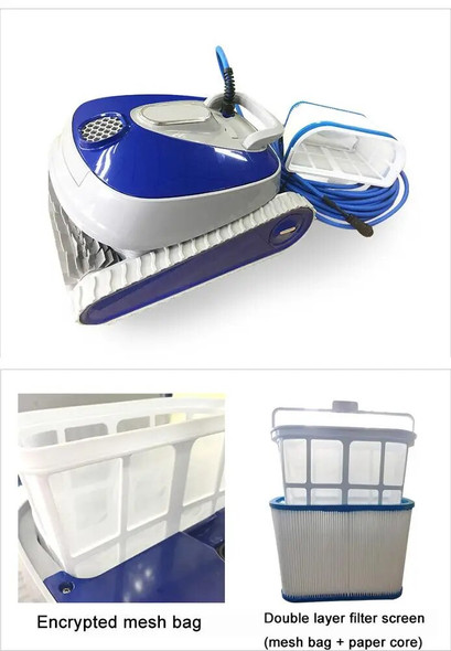 Wall climbing Swimming Pool Cleaner accessories Vacuum Robotic automatic with Large Capacity Filter Basket
