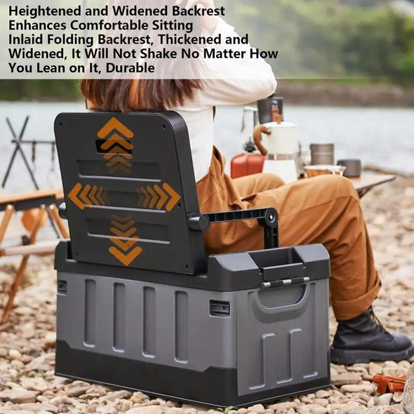 Double Layer Thickened Outdoor Camping Folding Storage Box Outdoor Travel Portable Foldable Sorting Box Organizer