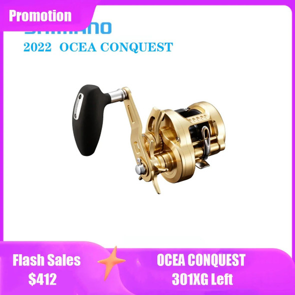 2022 Original NEW SHIMANO OCEA CONQUEST Fishing Wheel 301XG Left HandPROTECT Baitcast Spinning Reels Fishing Wheel Made in Japan