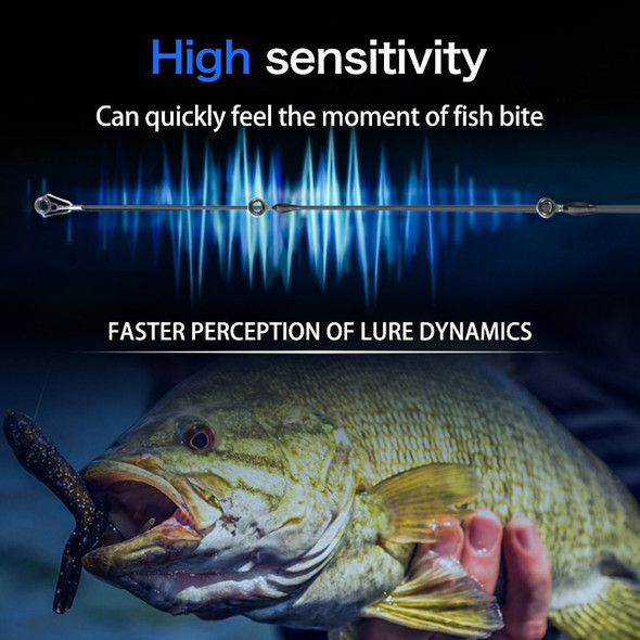 Sougayilang Casting Spinning Fishing Rod 2.1m UltraLight Carbon Fiber Rod Pole 4 Section with EVA Handle Baitcasting Fishing Rod