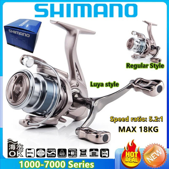 SHIMANO Reel Baitcasting Metal Spool Spinning Wheel Stainless Steel Bearing Carp Fishing Spinning Fishing Reel MAX Drag 18KG