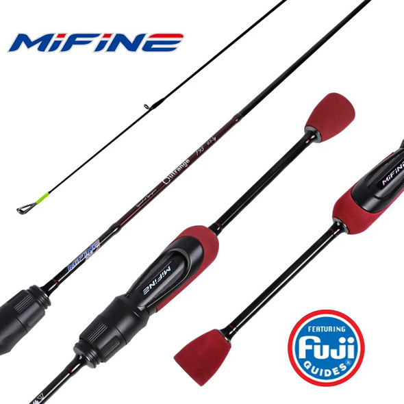 MIFINE OUTRANGE UL Ultralight Spinning Fishing Rod Lure 0.5-5G 30T Carbon Fiber Fuji/RA Rings Hollow Tips for Trout Fishing Pole