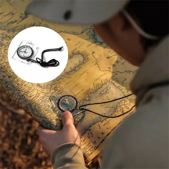 1 Pcs Multifunction Ruler Outdoor Map Scale For Measuring Direction Camping Hiking Survival Outdoor Survival Guiding Tool