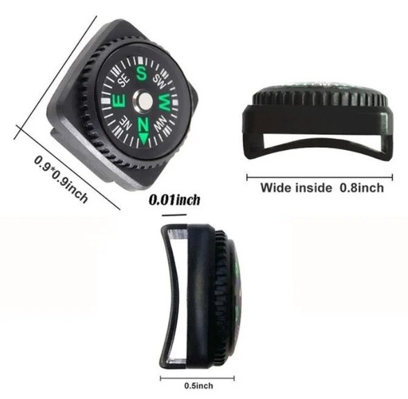 4pcs/lot Belt Buckle Mini Compass Portable for Outdoor Camping Hiking Travel Emergency Survival Navigation Tool