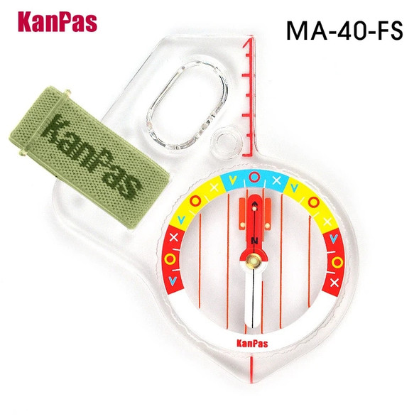 KANPAS Basic and Beginner's Orienteering thumb compass, Orienteering Primary Compass, MA-40-FS, Durable Sport Compass