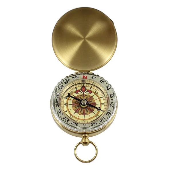 High Quality Compass Camping Compas on Foot Travel for Tourism Pocket Brass Gold Compass Navigation Outdoor Activities Portable