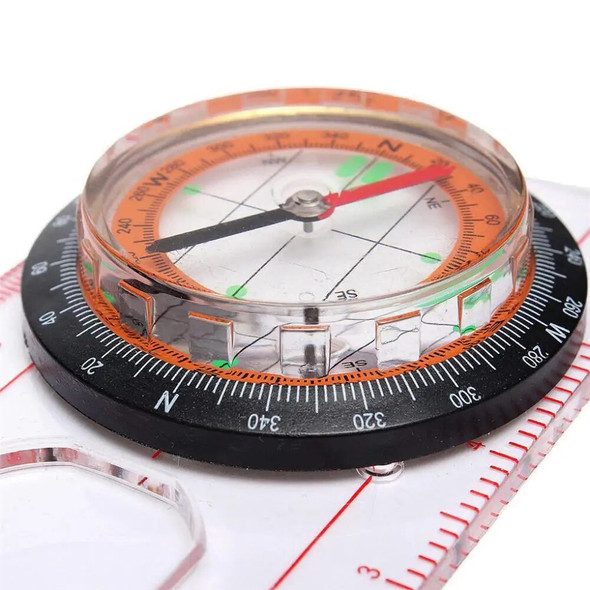 Professional Portable Magnifying Compass Ruler Scale Scout Hiking Camping Boating Orienteering Map Drop shipping