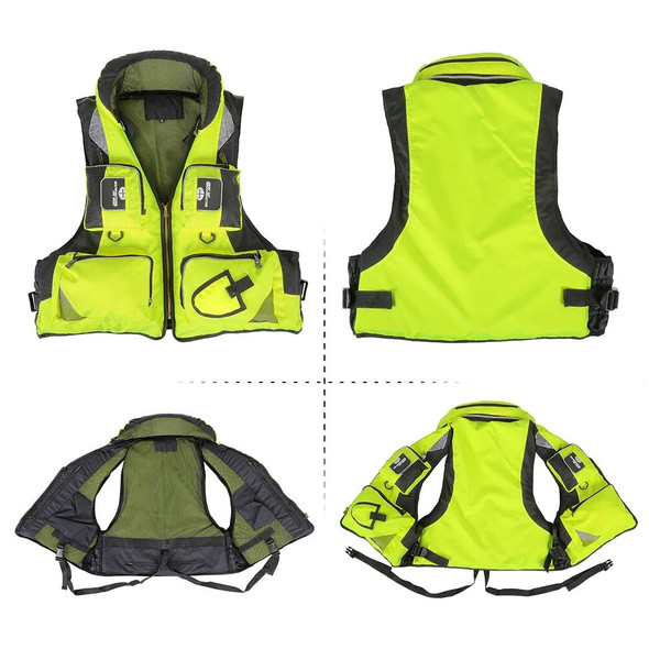 Lixada Fishing Life Vests Adult Unisex Swimming Life Jacket Polyester Survival Safety Life Vest For Drifting Boating Kayak L-XXL