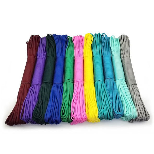 Dia 4 MM 5 10 20 31 Meters 7 stand Cores Paracord Parachute Cord Lanyard Tent Rope For Hiking Camping Clothesline DIY Bracelet