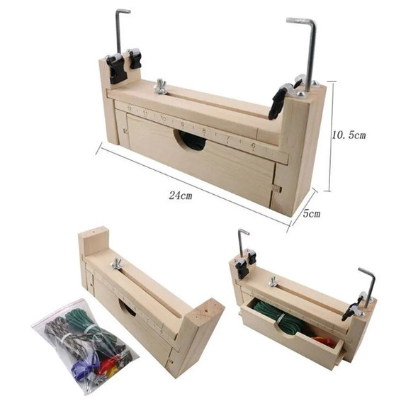 Diy Tool Bracelet Woven Workbench Length Adjustable Manual Wooden Paracord Jigs Set Rope Weaving Maker Platform