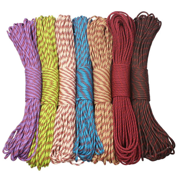 CAMPINGSKY Paracord 4mm 100ft 550 Paracord Parachute Cord Lanyard Rope for Hiking Camping CAMPINGSKY Paracord 4mm 100ft 550 Paracord Parachute Cord Lanyard Rope for Hiking Camping