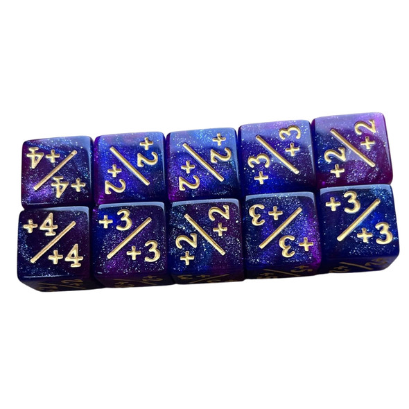 10pcs Symbol Dice Double Colors Math Counting Teaching Add Subtract Dice Digital Dice Dice Acrylic Six Sided Teaching Tool