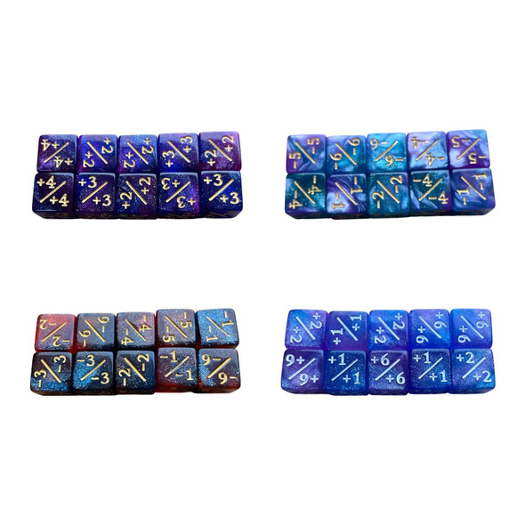 10pcs Symbol Dice Double Colors Math Counting Teaching Add Subtract Dice Digital Dice Dice Acrylic Six Sided Teaching Tool