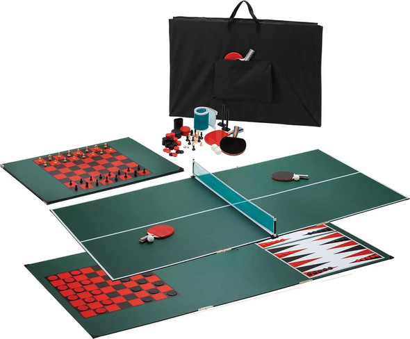 Portable Table Tennis Top, Turn Any Surface into a Game Table for Quick Paced Fun in Any Location, Green, one Size