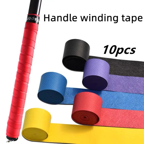 10Pcs Anti-slip Sport Fishing Rods Over Grip Sweat band Tennis Overgrips Tape Badminton Racket Grips Sweat Band