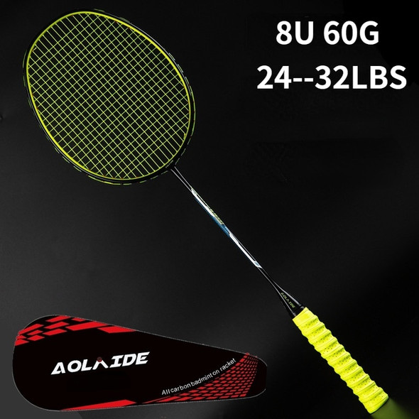 Ultralight 8U 60g Strung Badminton Racket Professional Carbon Badminton Racquet 24-32 LBS Ultralight 8U 60g Strung Badminton Racket Professional Carbon Badminton Racquet 24-32 LBS