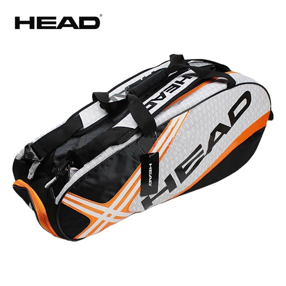 Original HEAD Tennis Bag 6 Tennis Rackets Men Padel Tennis Backpack Djokovic HEAD Tennis Racket Backpack With Shoes Compartment