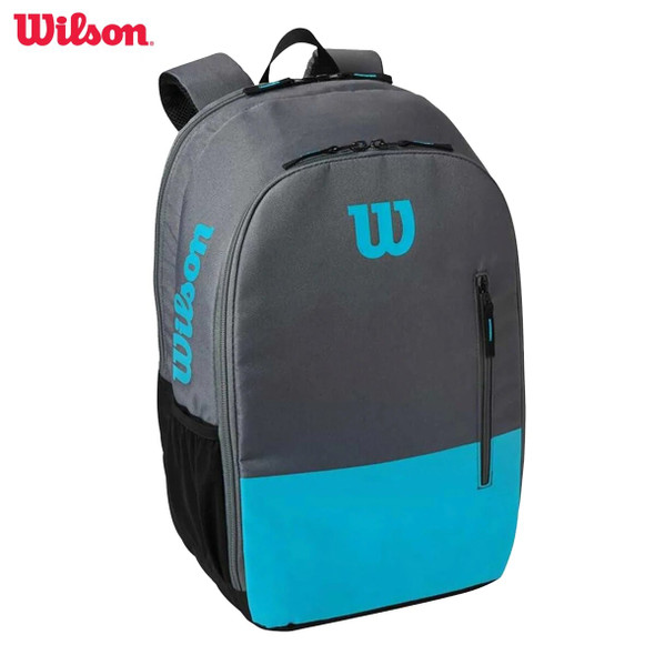 Wilson 2024 Super Tour Team Tennis Bag Combine Color Tennis Racket Backpack Hold Up To Two Racquets Blue/Gray WR8009902001