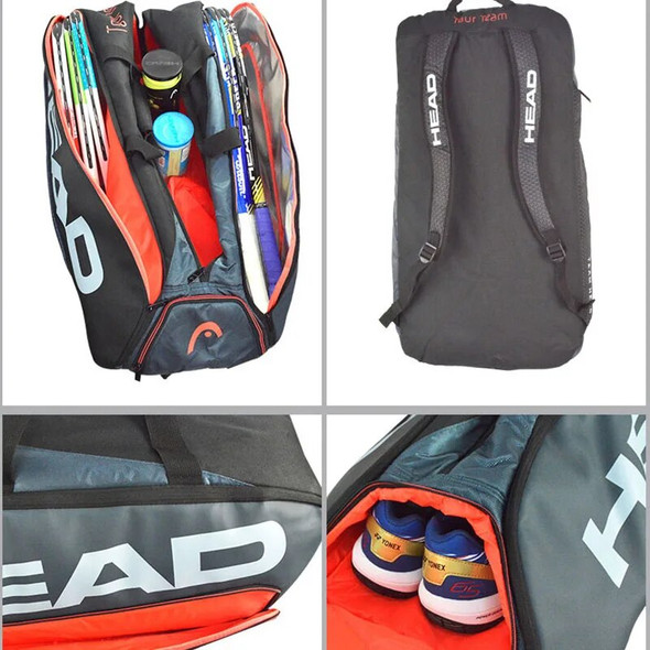 HEAD Tour Team 12R Tennis bag Racket Djokovic Duffle Bag Large Capacity Murray Clothing Backpack