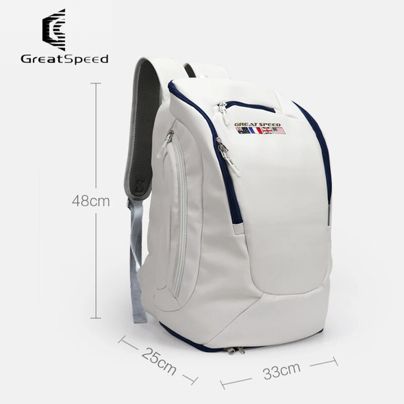Greatspeed Tennis Racket Backpack Large Capacity with Shoe Compoment Tennis Badminton Bag Travel Business Backpack