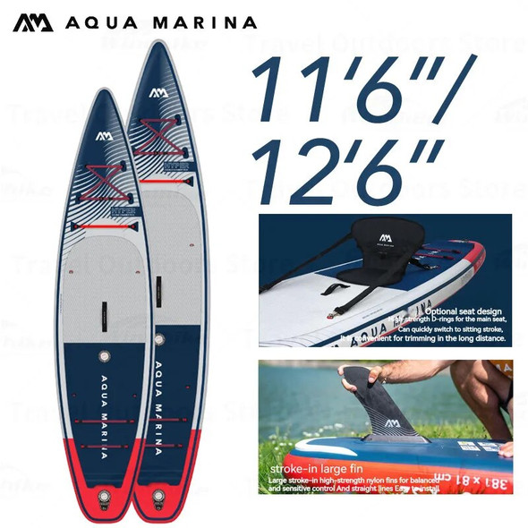 AQUA MARINA HYPER Standing Surfboard 350cm/381cm Long-Distance Cruise Inflate Water Skiing Paddle Board EVA Non-Slip Mat