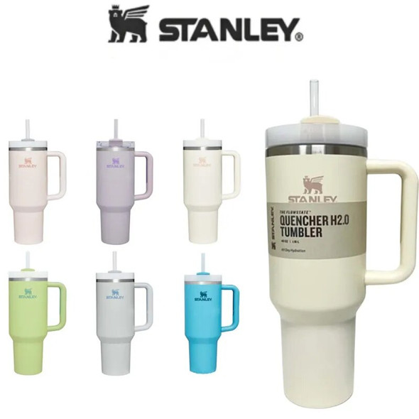 Stanley Cup Thermal Whit Handle Stainless Steel Beer Mug Double Wall Vacuum Insulation Thermos Bottle Drinking Tumbler Flask