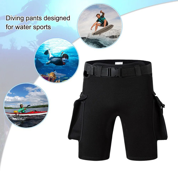 Neoprene Surfing Shorts with 2 Pocket Snorkeling Surfing Shorts High Waist Adjustable Waistband Warm Elastic Outdoor Accessories