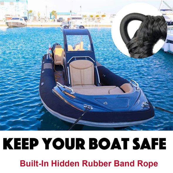 1/2PCS Boat Bungee Dock Lines Kayak Watercraft Jet Ski Pontoon Canoe Power Accessories Elastic Marine Rope Bungee Cords Shock