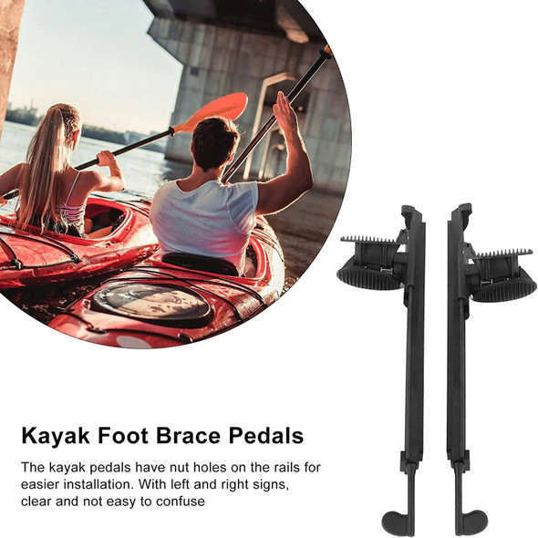 Adjustable Kayak Foot Pegs for Direction Control Kayak Foot Braces Rowing Boat Canoe Pedals Kayak Footrest Accessories 2 PCS