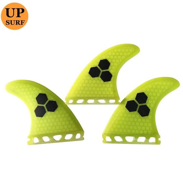 UPSURF FUTURE Fins Small Yellow Color Surfboard Fin Tri-fin Set Honeycomb Fiberglass Quilhas Paddleboard Surf Accessories UPSURF FUTURE Fins Small Yellow Color Surfboard Fin Tri-fin Set Honeycomb Fiberglass Quilhas Paddleboard Surf Accessories