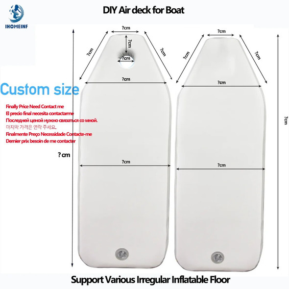 Support Various Irregular Inflatable Floor for Boat Air Deck Customization DIY Size PVC Air Deck Floor for Assault Boat