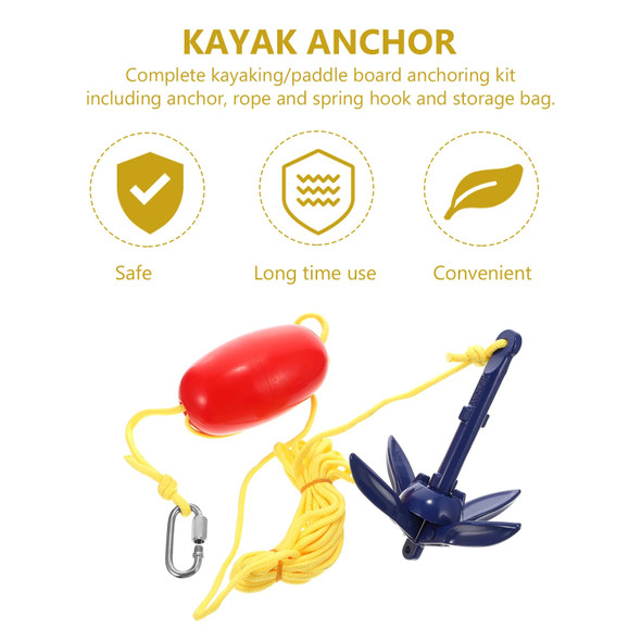 Kayak Anchor Aluminum Alloy Boat Portable Metal Raft Sailboat Trolley Canoe Folding