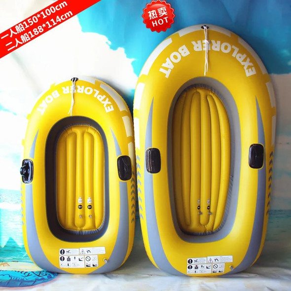 PVC Inflatable Kayak Canoe 1~2 Person Rowing Air Boat Fishing Boat Summer Rubber Boat Pvc Kayak Thickened Rafting Boat 2022 New